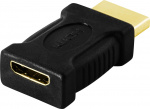 DELTACO HDMI-adapter, mini HDMI ho till HDMI ha, 19-pin, guldpläterad (HDMI-17)