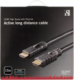 DELTACO HDMI-kabel, aktiv, ha-ha, 1080p, v1.4, 15m, svart (HDMI-1150)