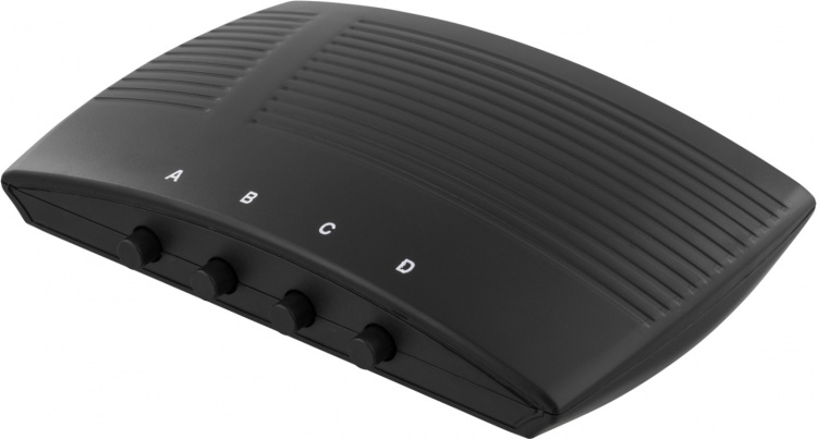 DELTACO manuell HDMI-switch, 4 ingångar till en utgång, 19-pin hona (HDMI-206)