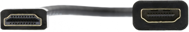 DELTACO tunn HDMI-kabel, 19-pin ha-19-pin ho, 10cm, svart (HDMI-1088)