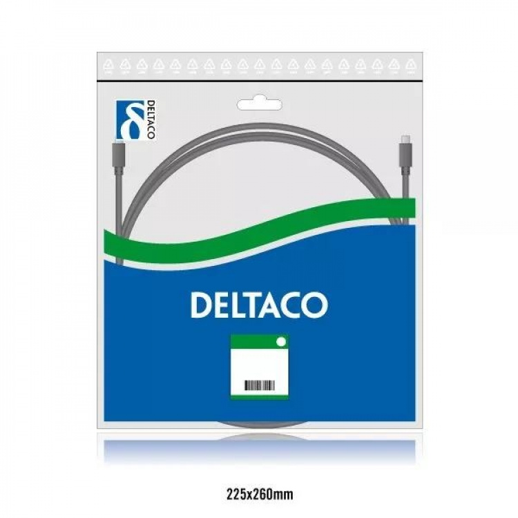 DELTACO U/UTP Cat5e patchkabel 10m, vit (V10-TP)