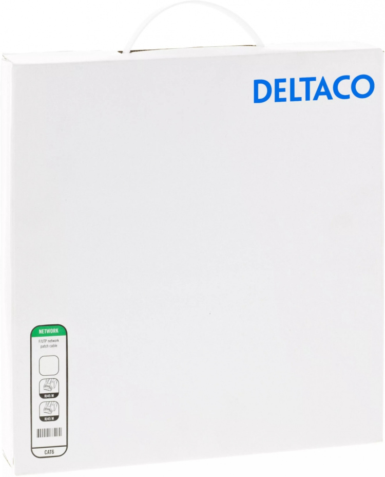 DELTACO F/UTP Cat6 patchkabel 50m, grå (STP-650)