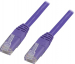DELTACO U/UTP Cat6 patchkabel 0,75m, lila (TP-607P)