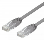 DELTACO U/UTP Cat6 patchkabel 10m, grå (TP-610)
