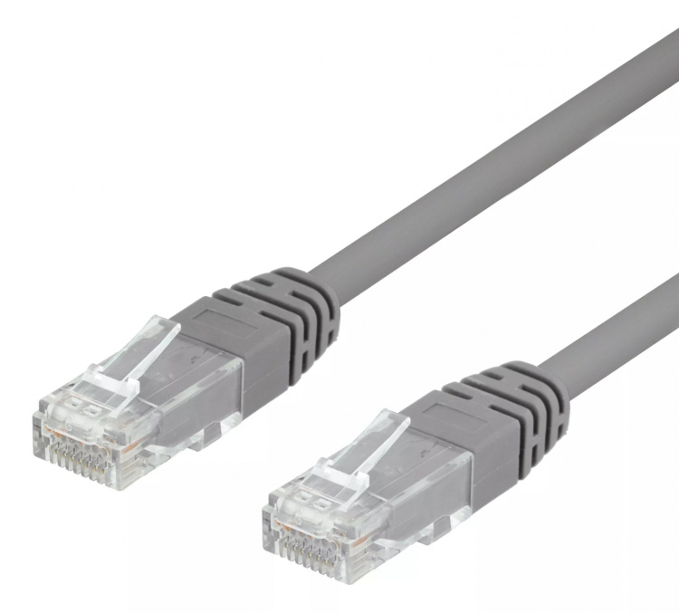 DELTACO U/UTP Cat6 patchkabel 10m, grå (TP-610)