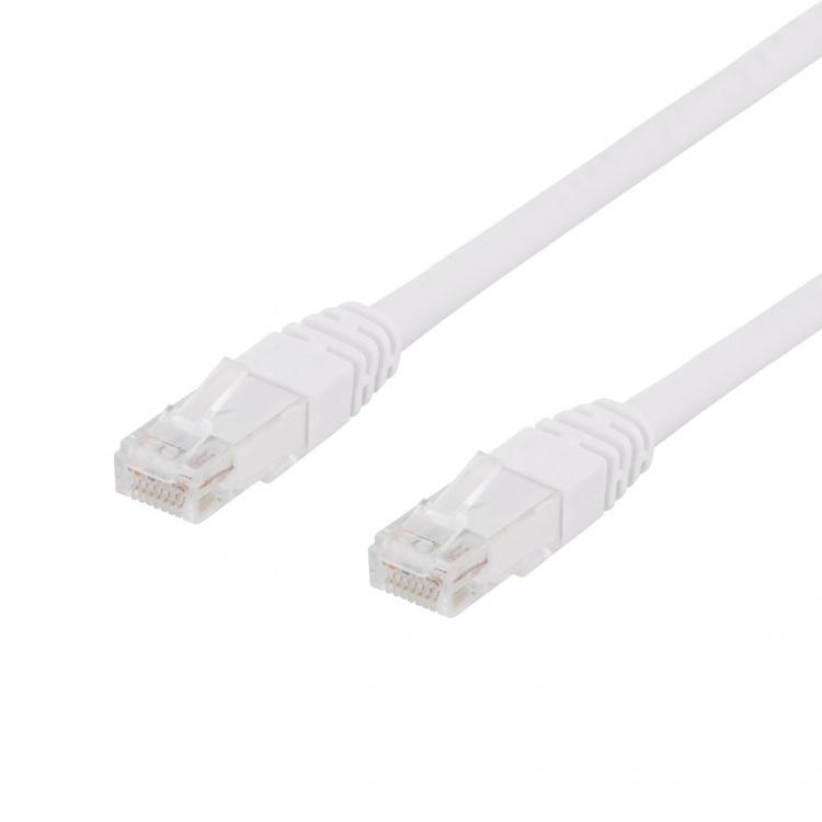 DELTACO UTP Cat6 patchkabel 0.5m, vit (TP-60V) DELTACO UTP Cat6 patchkabel 0.5m, vit (TP-60V)
