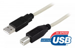 DELTACO USB 2.0 kabel Typ A hane - Typ B hane 3m (USB-230) DELTACO USB 2.0 kabel Typ A hane - Typ B hane 3m (USB-230)
