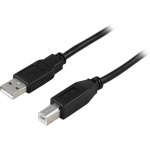 DELTACO USB 2.0 kabel Typ A hane - Typ B hane 5m, svart (USB-250S) DELTACO USB 2.0 kabel Typ A hane - Typ B hane 5m, svart (USB-250S)