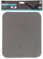 DELTACO musmatta, tygbeklädd gummi, 6mm grå (KB-1G)