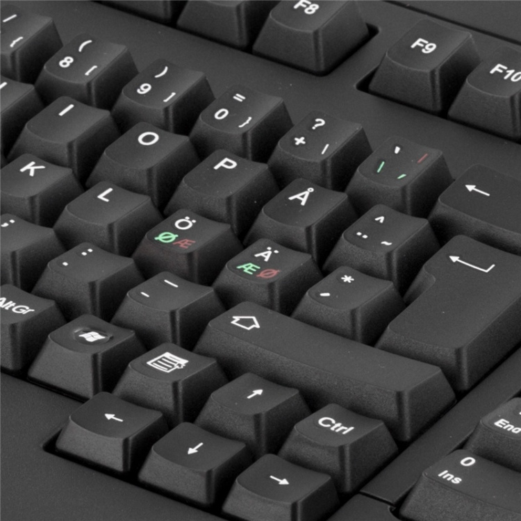 DELTACO Tangentbord med touchpad, SV, USB, svart (TB-106U)