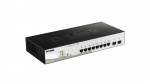 D-Link switch, 10x10/100/1000Mbps, Layer2, PoE, 2xSFP (DGS-1210-10P)