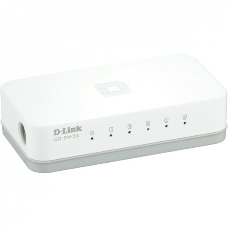 D-Link 5-Port Ethernet Easy Desktop Switch, 5-port 10/100Mbps, (GO-SW-5E)