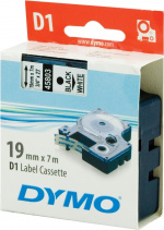 DYMO D1 märktejp standard 19mm, svart på vitt, 7m rulle (S0720830) DYMO D1 märktejp standard 19mm, svart på vitt, 7m rulle (S0720830)