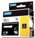 DYMO Rhino Professional, polyestertejp, 6mm, svart text på vit, 5,5m (1805442)