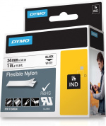 DYMO RhinoPRO märktejp flex nylon 24mm, svart på vitt, 3,5m (1734524) DYMO RhinoPRO märktejp flex nylon 24mm, svart på vitt, 3,5m (1734524)