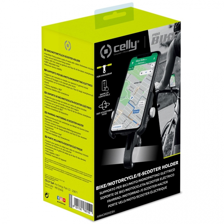 Celly Mobilhållare av metall för cykel Celly Mobilhållare av metall för cykel