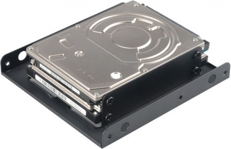 AKASA fästvinkel till 2x2,5 hårddisk i 3,5-plats, svart (AK-HDA-03)