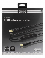 DELTACO PRIME USB 2.0 kabel Typ A hane - Typ B hane, aktiv, 10m, svart DELTACO PRIME USB 2.0 kabel Typ A hane - Typ B hane, aktiv, 10m, svart