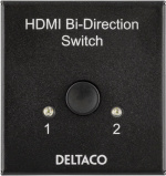 DELTACO PRIME Dubbelriktad HDMI-switch, 1-2 eller 2-1, manuell, svart