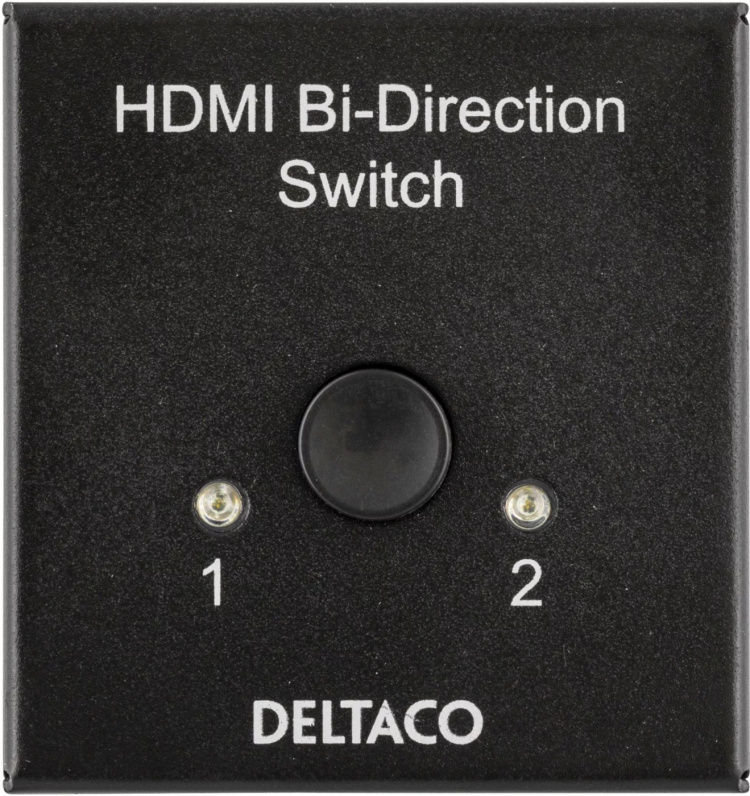 DELTACO PRIME Dubbelriktad HDMI-switch, 1-2 eller 2-1, manuell, svart