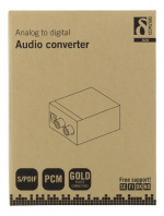 DELTACO ljudomvandlare från analog till digital, 2xRCA, S/PDIF, svart (AN-DG) DELTACO ljudomvandlare från analog till digital, 2xRCA, S/PDIF, svart (AN-DG)