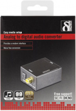 DELTACO ljudomvandlare från analog till digital, 2xRCA, S/PDIF, svart (AN-DG) DELTACO ljudomvandlare från analog till digital, 2xRCA, S/PDIF, svart (AN-DG)