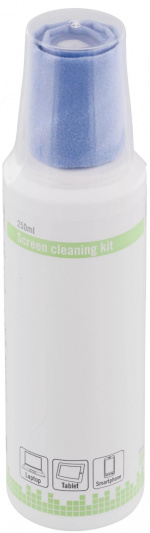 e5 rengöringskit, för rengöring av bildskärmar, microfiberduk, 250ml (CK1008)