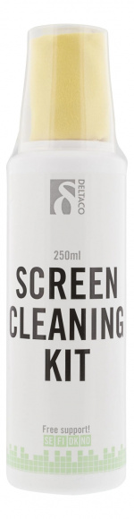 e5 rengöringskit, för rengöring av bildskärmar, microfiberduk, 250ml (CK1008)