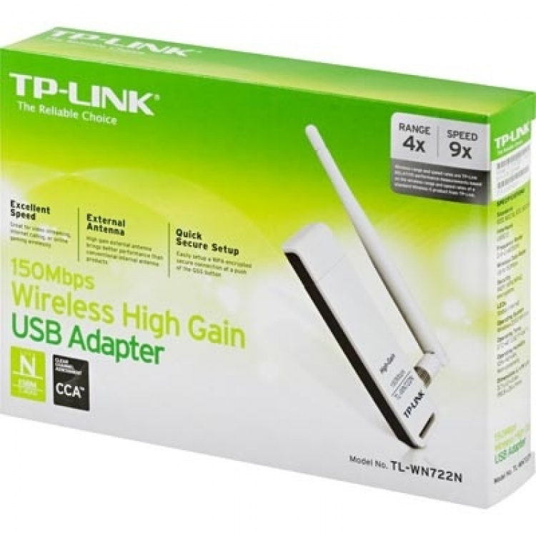 TP-Link, Trådlöst nätverkskort, 150Mbps (TL-WN722N) TP-Link, Trådlöst nätverkskort, 150Mbps (TL-WN722N)