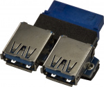 DeLOCK intern adapter för USB 3.0, IDC20 ho - 2xUSB 3.0 A ho (65324) DeLOCK intern adapter för USB 3.0, IDC20 ho - 2xUSB 3.0 A ho (65324)