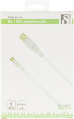 DELTACO USB 2.0 kabel Typ A ha - Typ Micro B ha, 5-pin, 1m, vit (MICRO-100) DELTACO USB 2.0 kabel Typ A ha - Typ Micro B ha, 5-pin, 1m, vit (MICRO-100)