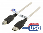 DELTACO USB 2.0 kabel Typ A hane - Typ B hane 1m (USB-210)