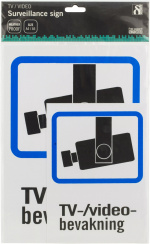 EPZI Plastskylt, TV/Video-bevakning, A4 & A5-storlek (20-005)