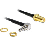DeLOCK adapter, CRC-9 ha vinklad 90 - rak SMA ho, 0,2m, svart (88466)