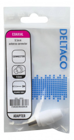 DELTACO antennkontakt, 9,5mm hane, skruvmontering, guldpl. kont. (DEL-664)