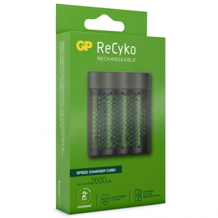 GP ReCyko M451 Laddare USB + 4xAA