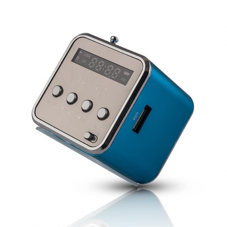 Setty MF-100, Trådlös högtalare med radio, blå Setty MF-100, Trådlös högtalare med radio, blå