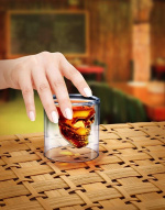 Shotglas dödskalle, 75 ml