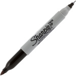 12-Pack Sharpie Twin Tip - Permanent märkpenna, rund filtspets/precision tuschpenna, svart 