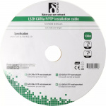 DELTACO F/FTP folieskärmad inst.kabel, Cat6a, LSZH , 100m rulle, vit (TP-50C)
