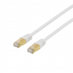 DELTACO S/FTP Cat7 patchkabel, LSZH (halogenfri), 1m, vit (STP-71V)