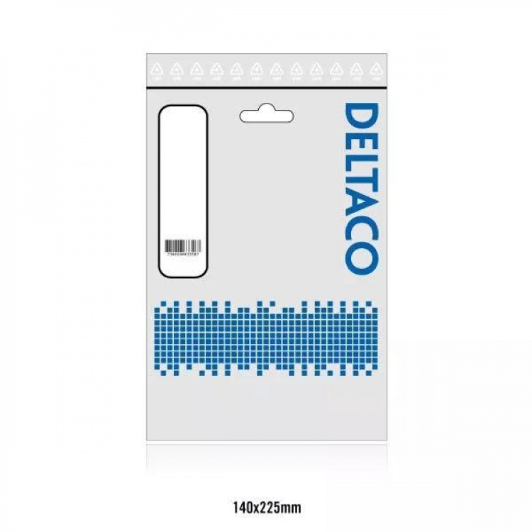 DELTACO USB 3.0 kabel, Typ A hane - Typ A hane, 1m, svart (USB3-210S)