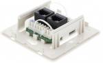 DELTACO Vägguttag utanpåliggande, UTP 2xRJ45, Cat6 (VR-34)