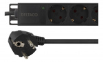 DELTACO Grenuttag med 10xCEE 7/4 uttag, 1xCEE 7/7, 0,501m 1U,3m, svart (GT-8635)