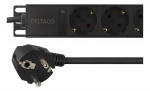 DELTACO Grenuttag med 10xCEE 7/4 uttag, 1xCEE 7/7, 0,501m 1U,3m, svart (GT-8635)