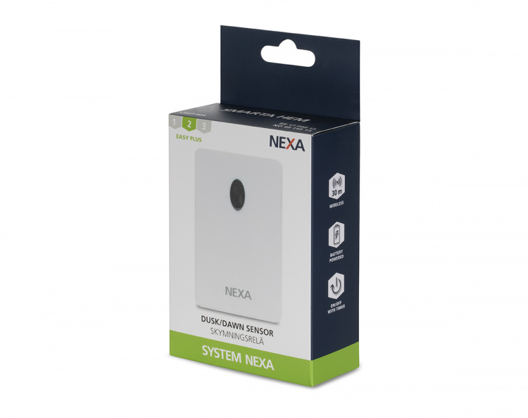 Nexa, trådlöst skymningsrelä, timer, IP56 (LBST-604)