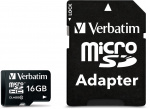 Verbatim microSDHC, 16GB, Class 10, inkl adapter (44082)