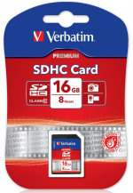 Verbatim minneskort, SDHC Class 10, 16GB (43962)