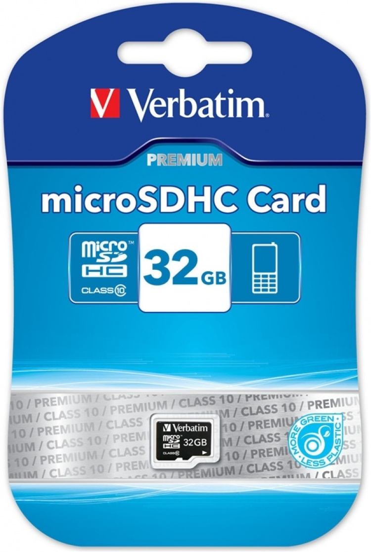 Verbatim minneskort, microSDHC Class 10, 32GB (44013)