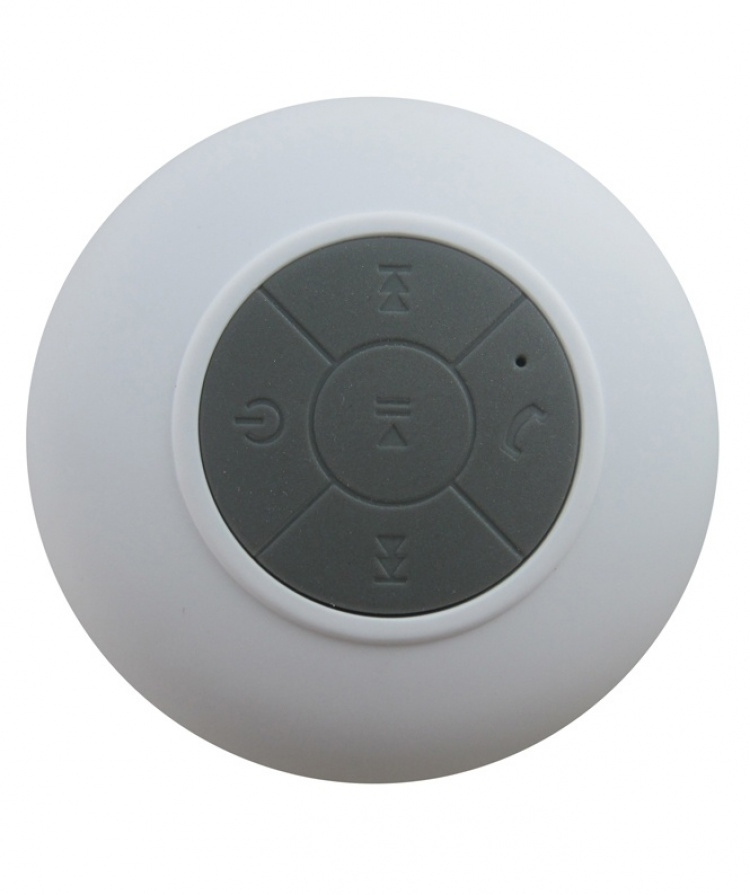 Vattentät Bluetooth-högtalare med sugpropp (Vit)